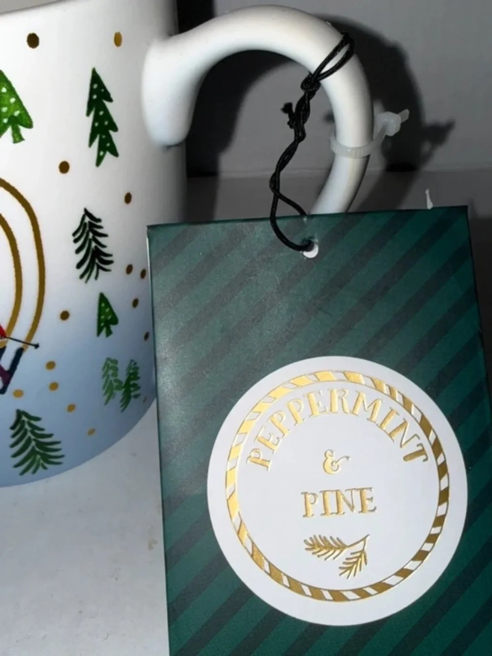 Peppermint and Pine Down the Slope Coffee Mug. New with tags